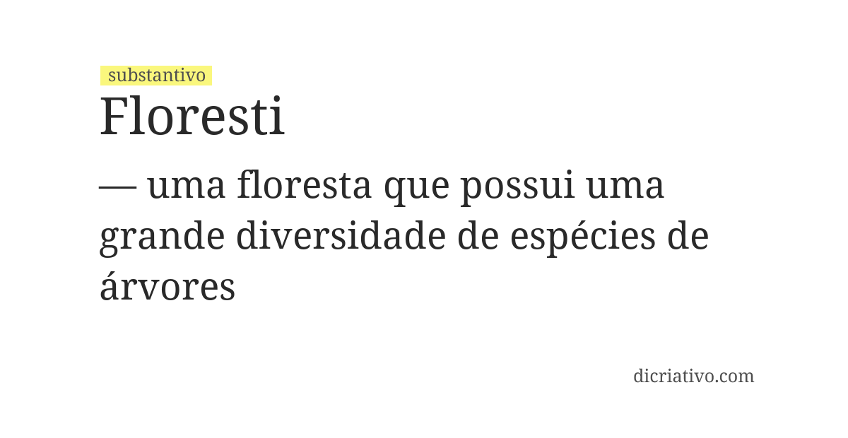 Significado de floresti