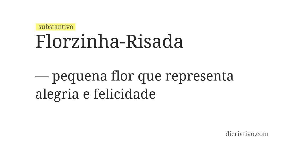 Significado de florzinha-risada