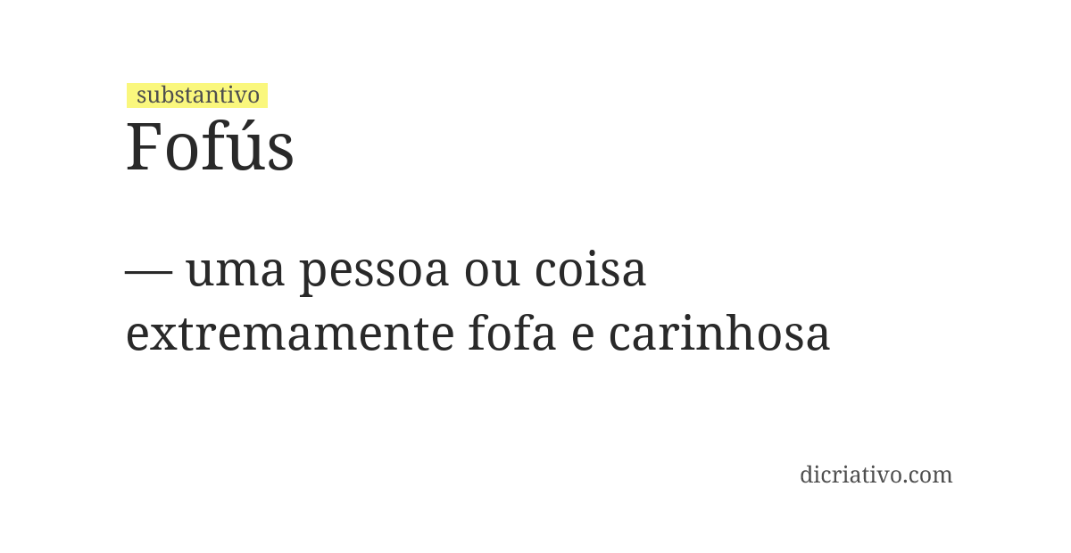 Significado de fofús