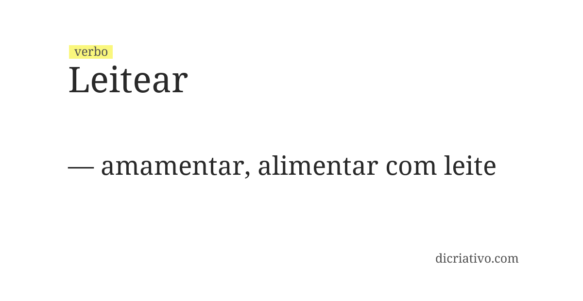 Significado de leitear