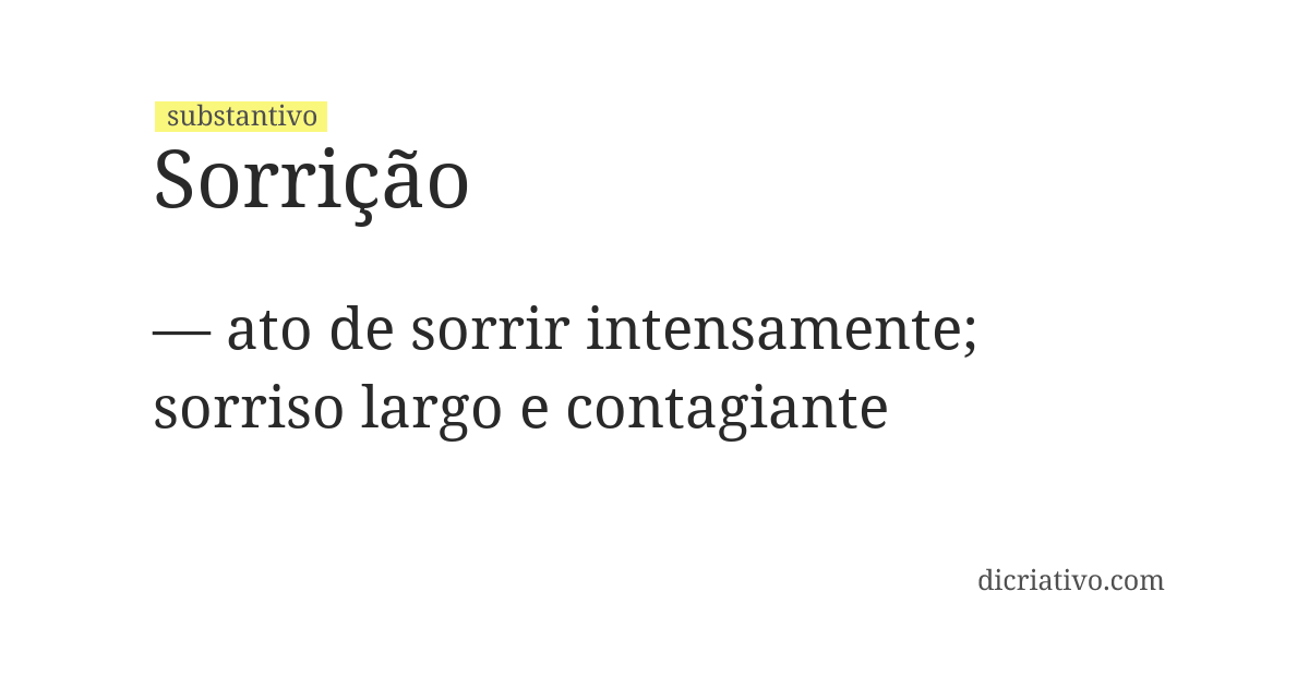 Significado de sorrição