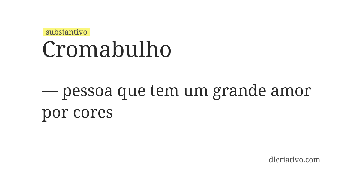 Significado de cromabulho