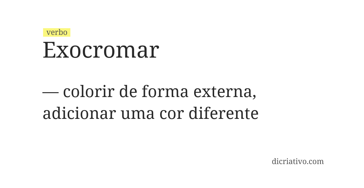 Significado de exocromar