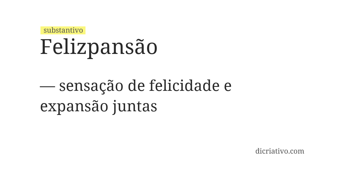 Significado de felizpansão