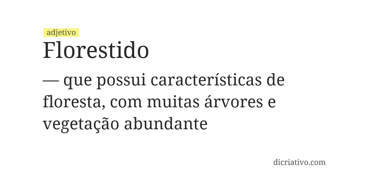 Significado de florestido