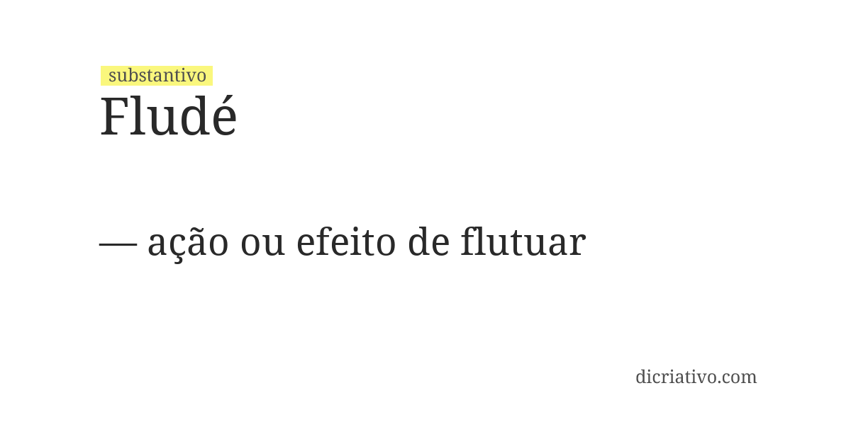 Significado de fludé