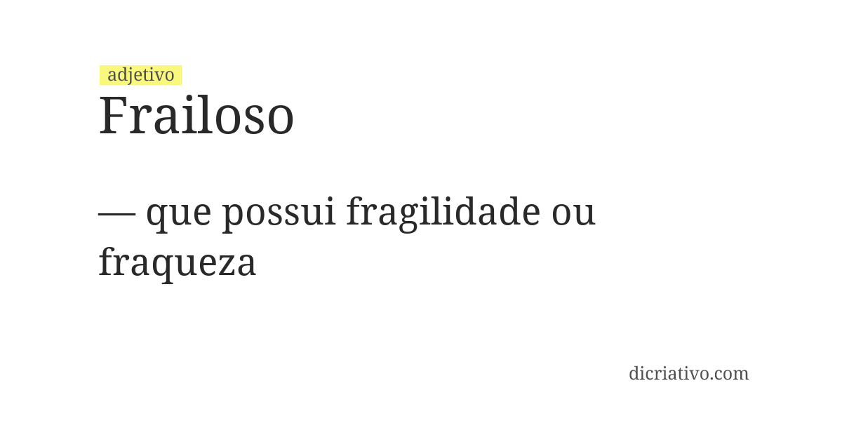 Significado de frailoso