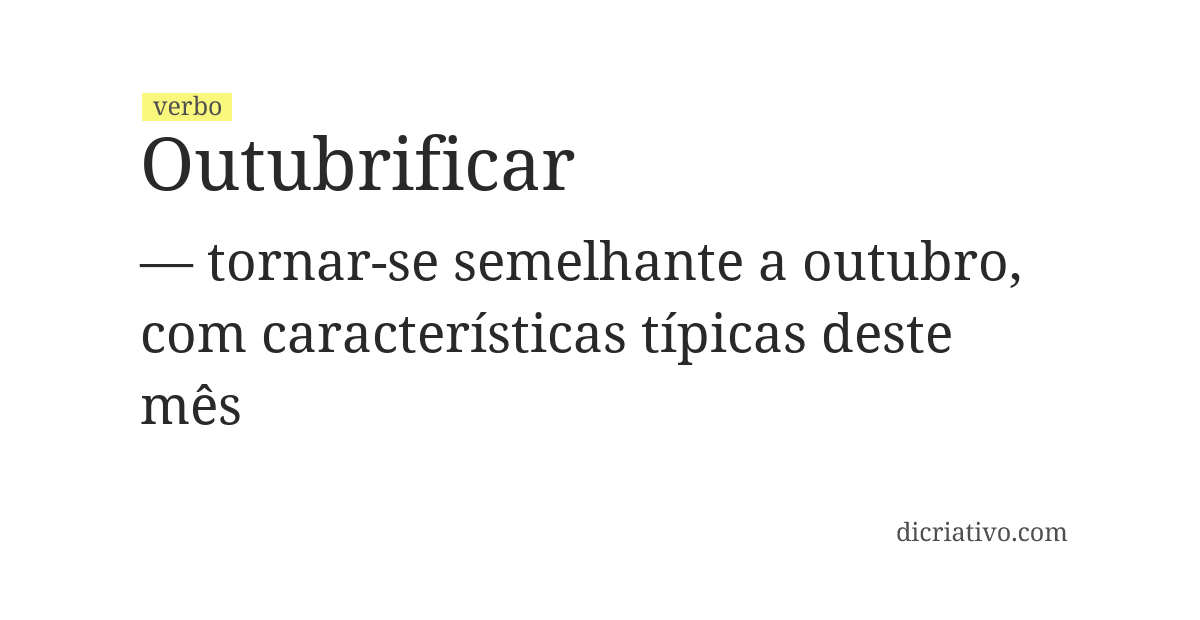 Significado de outubrificar