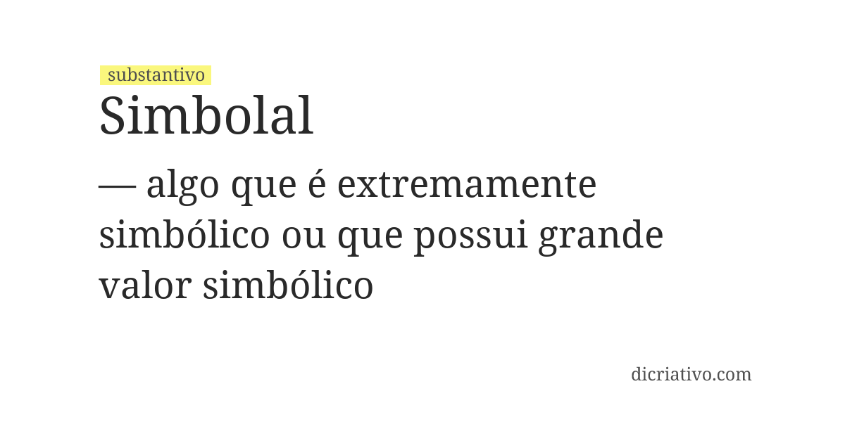 Significado de simbolal