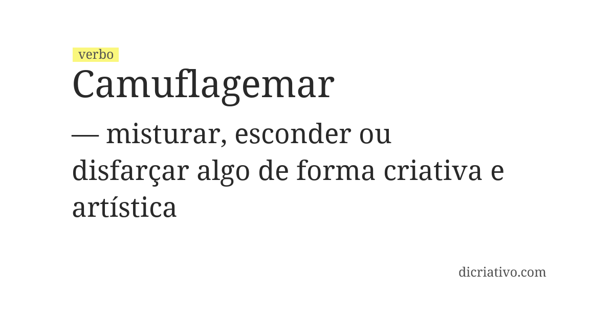 Significado de camuflagemar