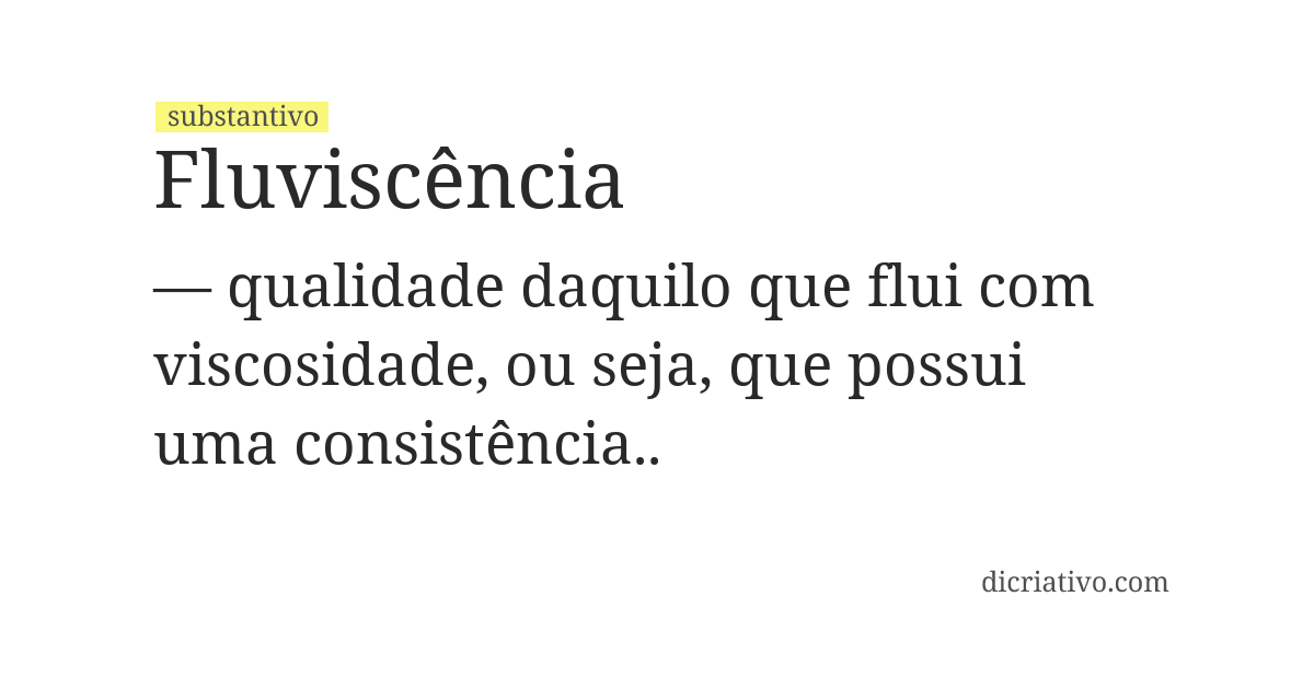 Significado de fluviscência