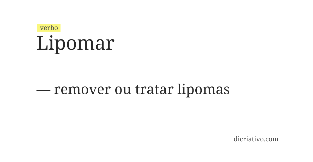 Significado de lipomar