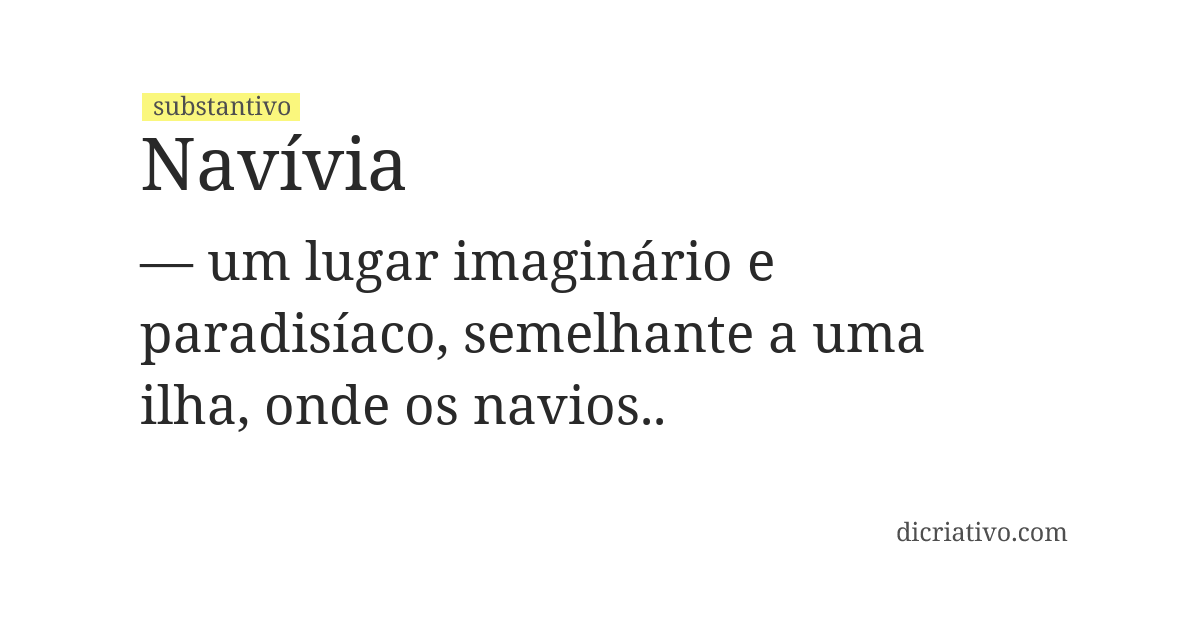 Significado de navívia