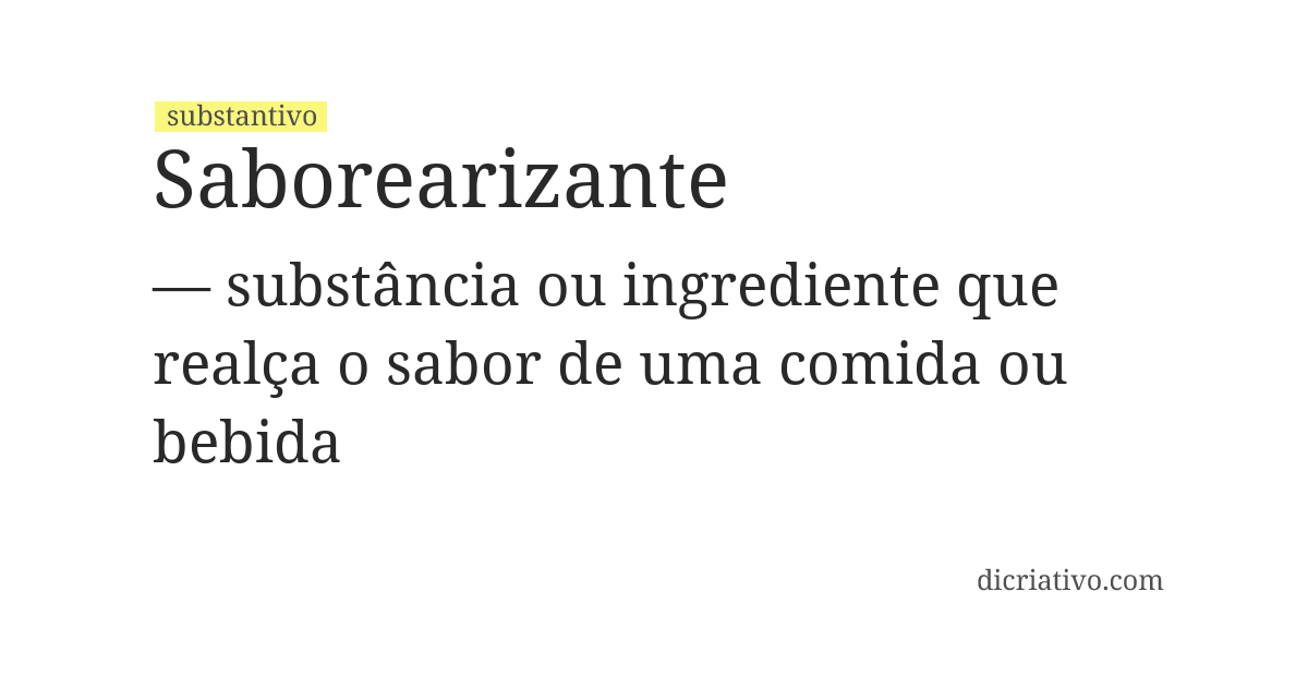 Significado de saborearizante
