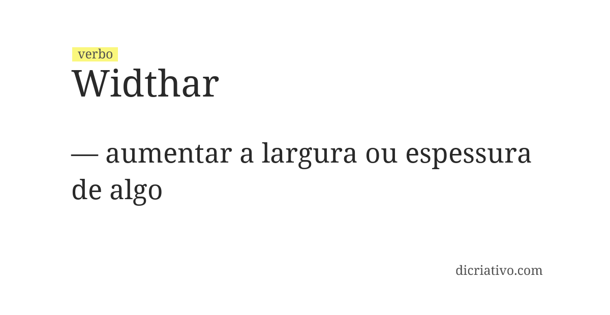 Significado de widthar