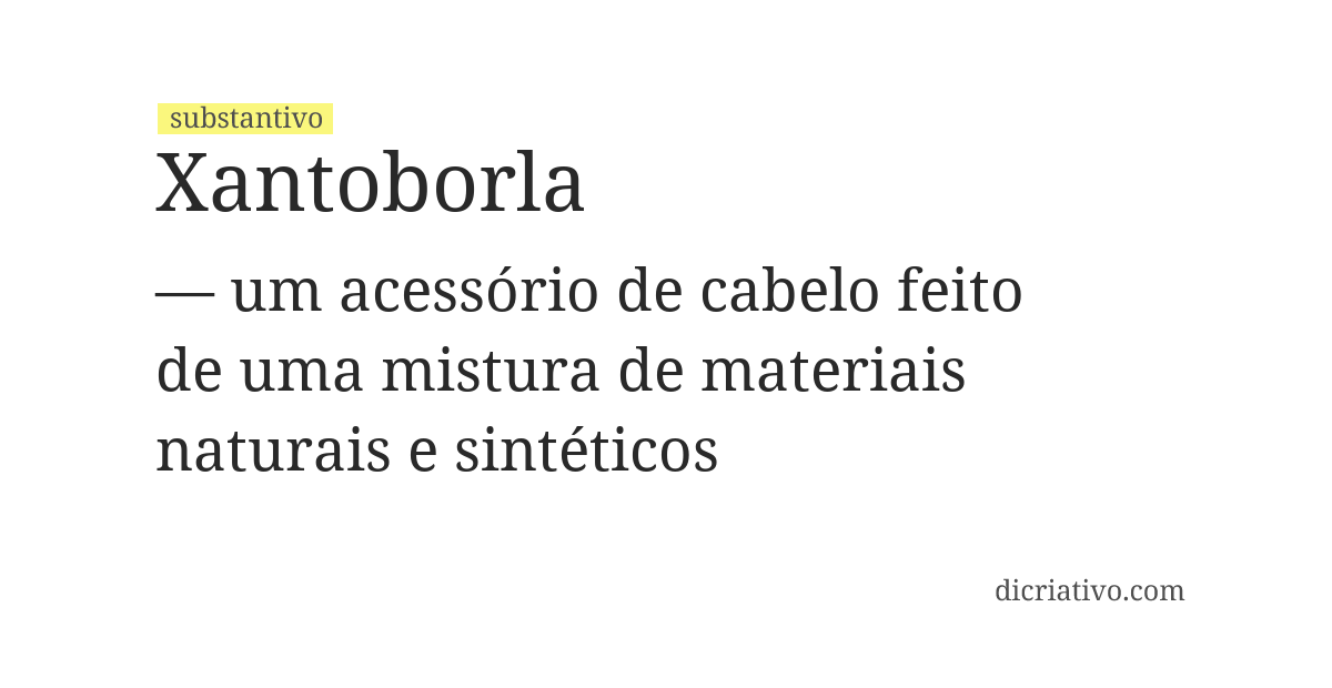 Significado de xantoborla