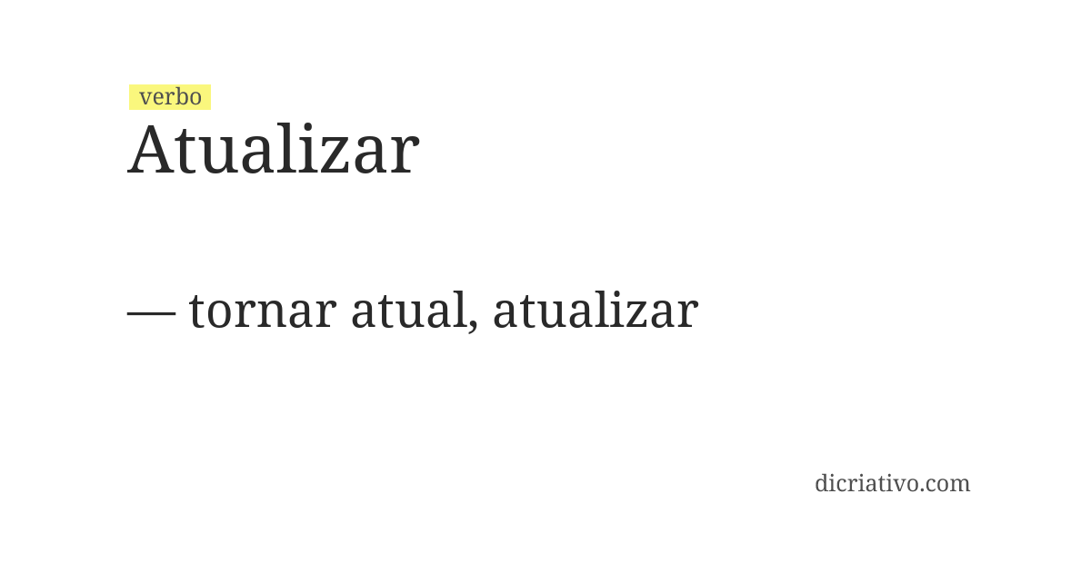 Significado de atualizar