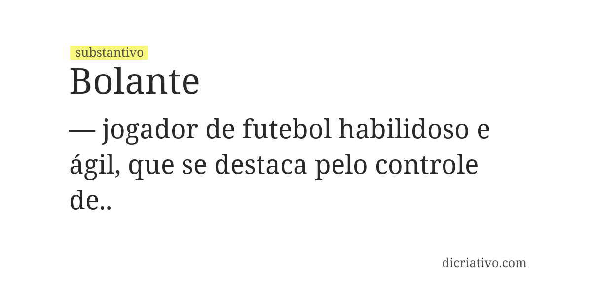 Significado de bolante