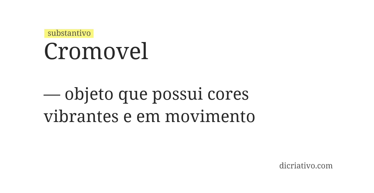 Significado de cromovel