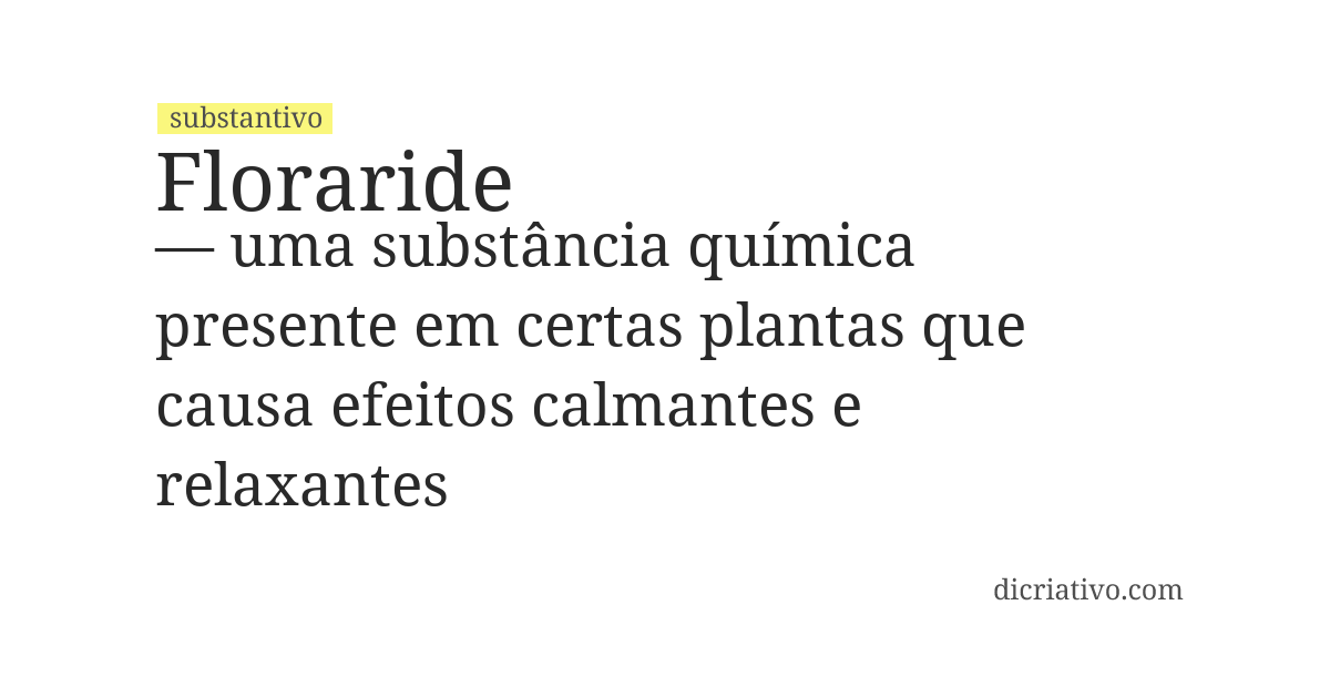 Significado de floraride