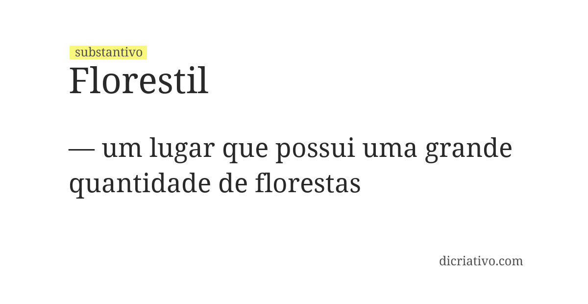 Significado de florestil