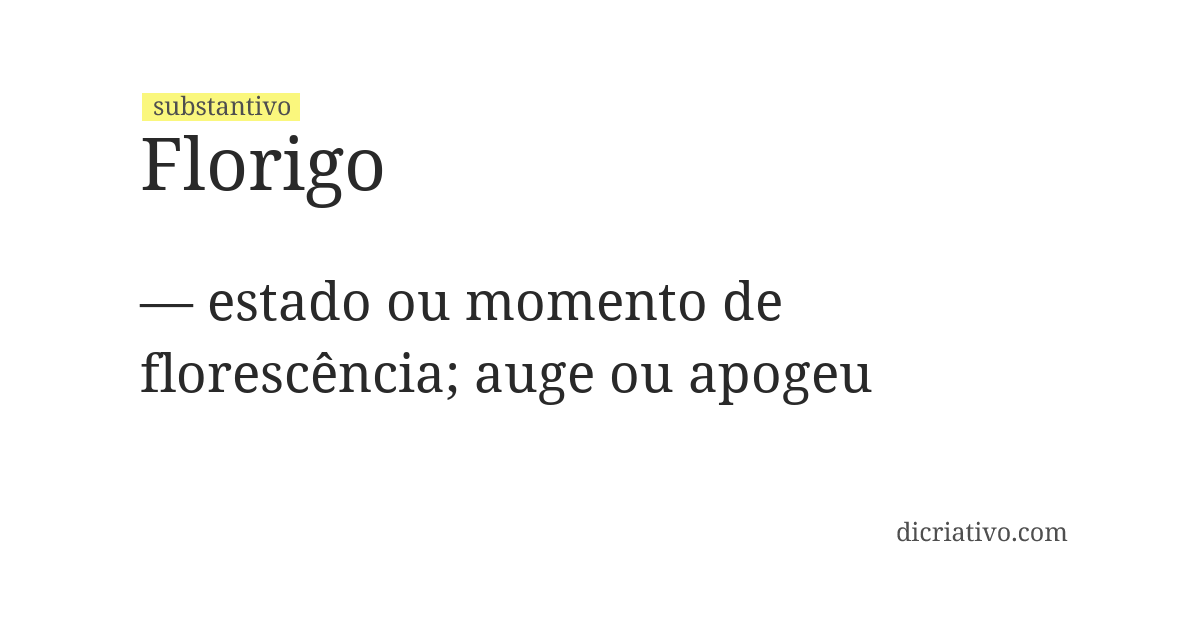 Significado de florigo