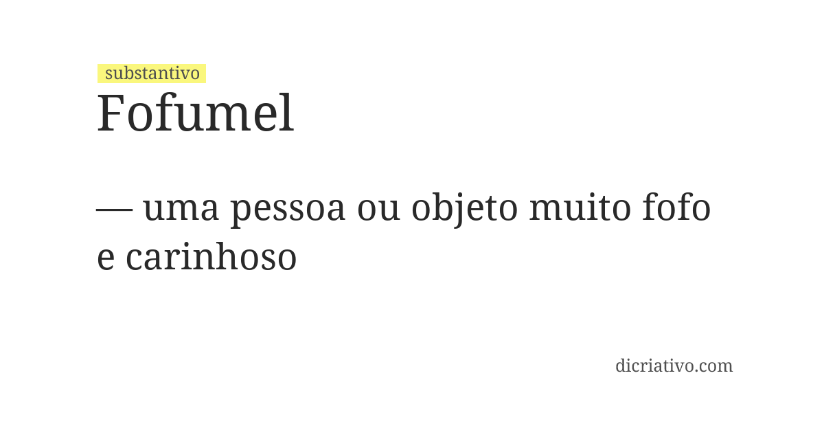 Significado de fofumel
