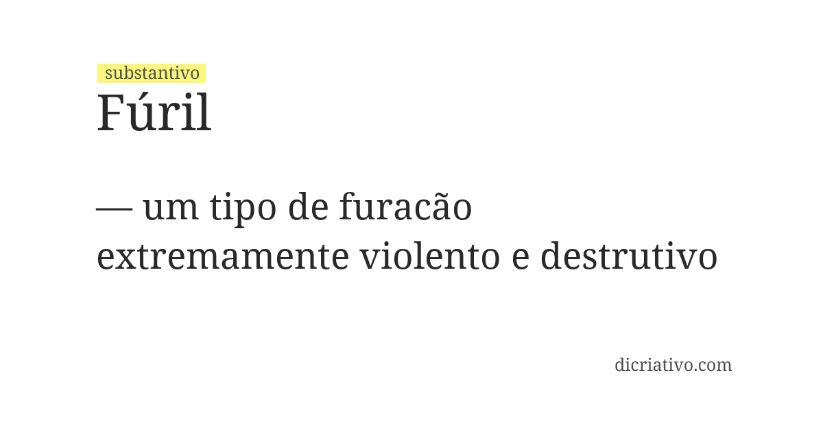 Significado de fúril