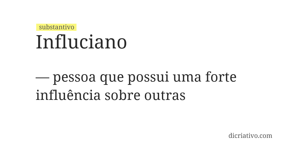 Significado de influciano