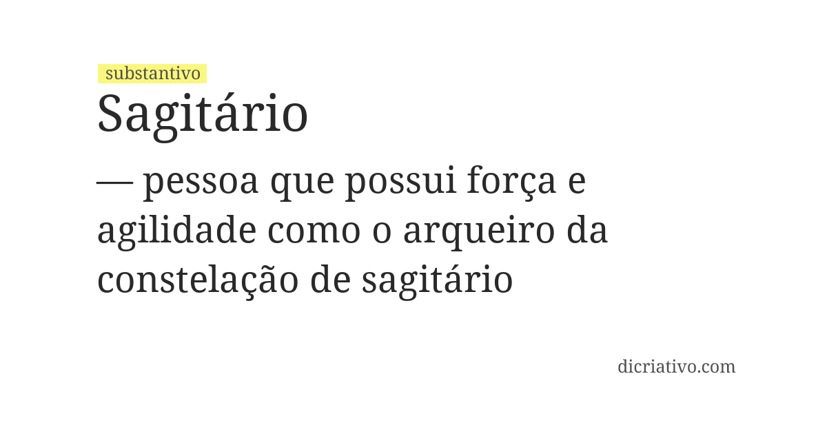 Significado de sagitário