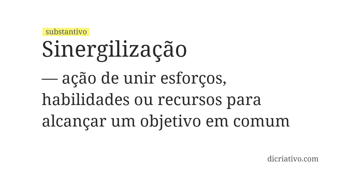Significado de sinergilização