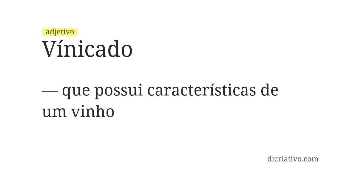 Significado de vínicado