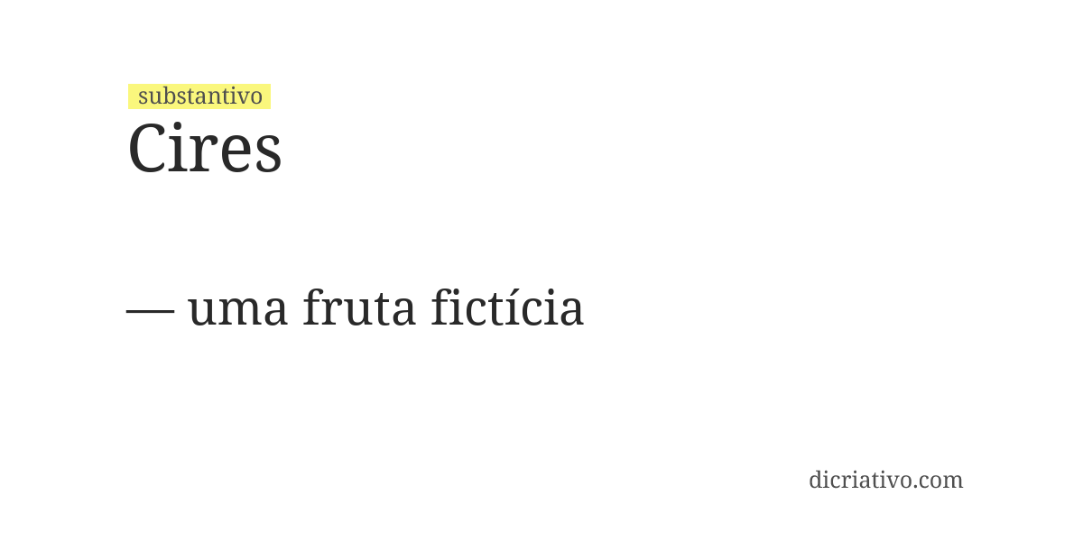 Significado de cires