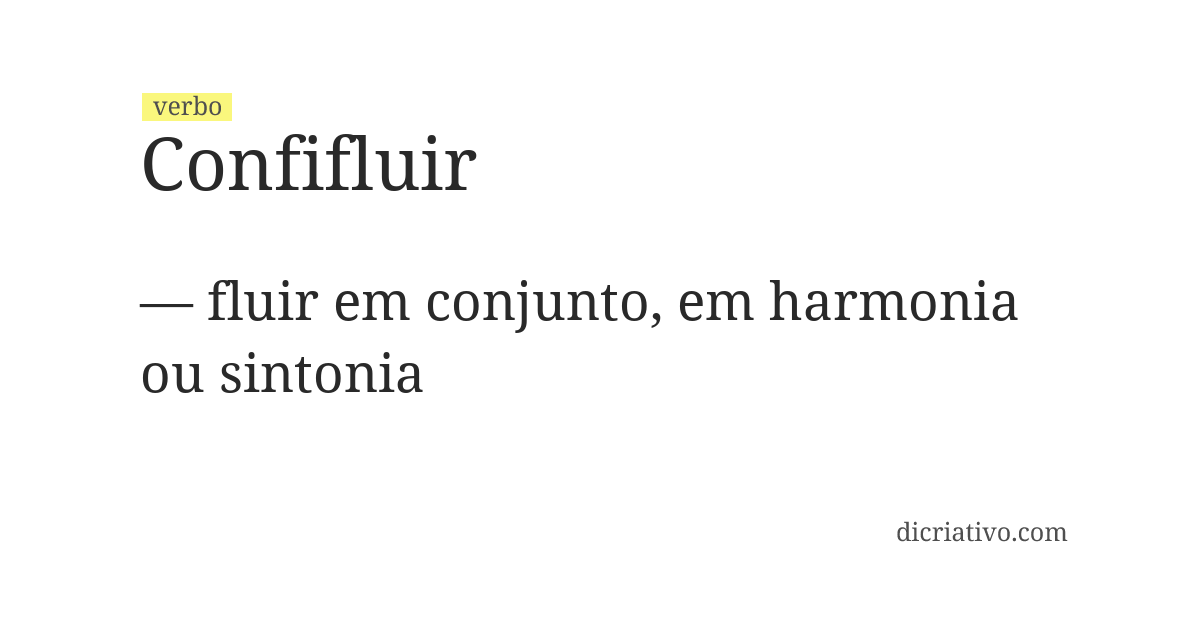 Significado de confifluir