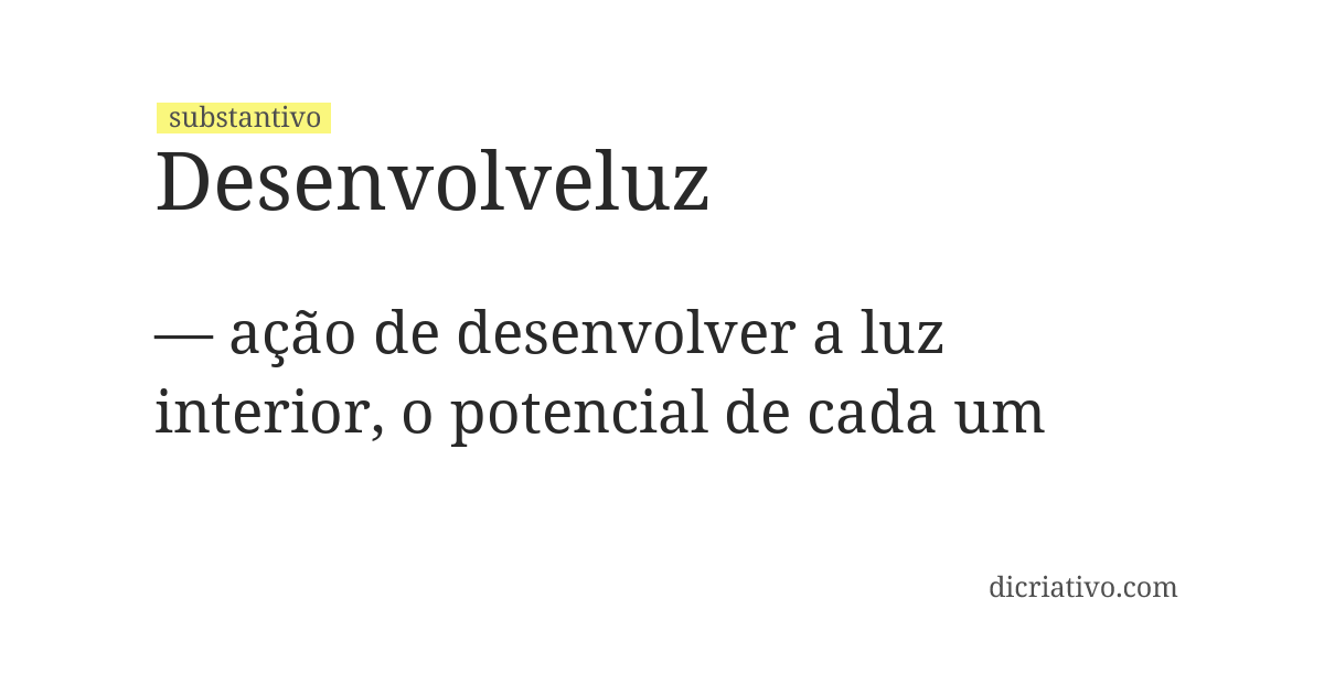 Significado de desenvolveluz