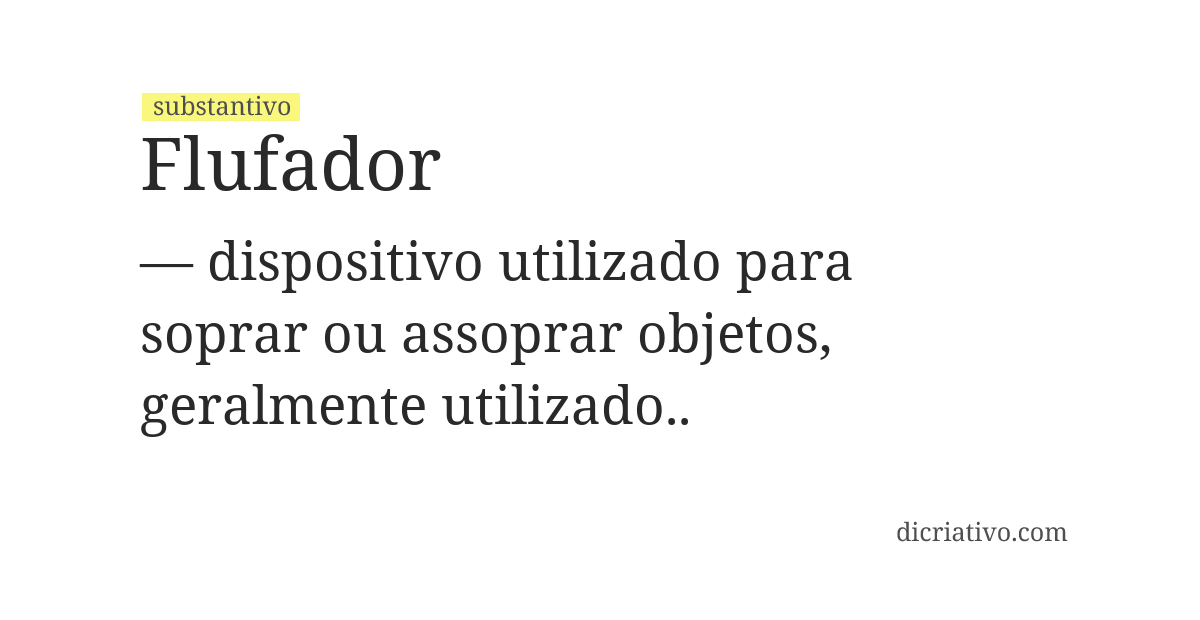 Significado de flufador