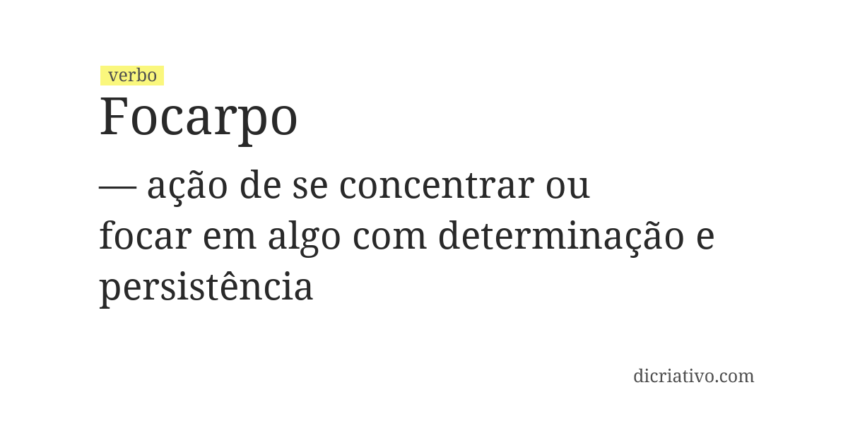 Significado de focarpo