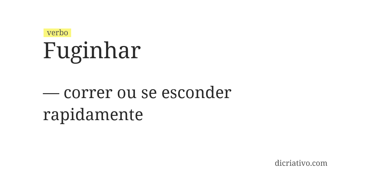 Significado de fuginhar