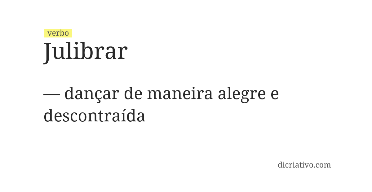 Significado de julibrar