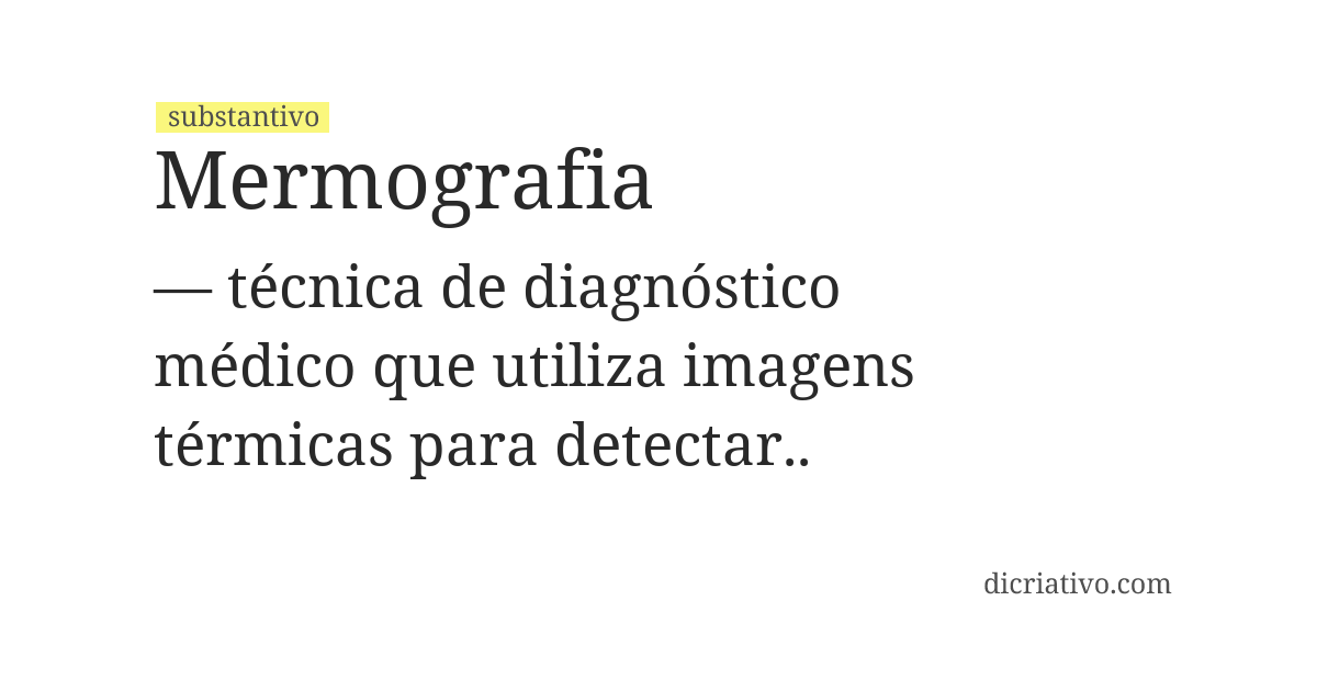 Significado de mermografia