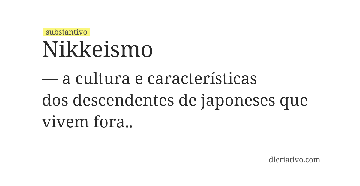 Significado de nikkeismo