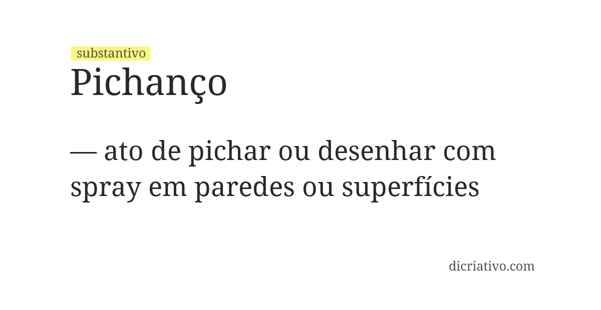 Significado de pichanço