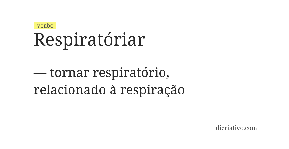 Significado de respiratóriar