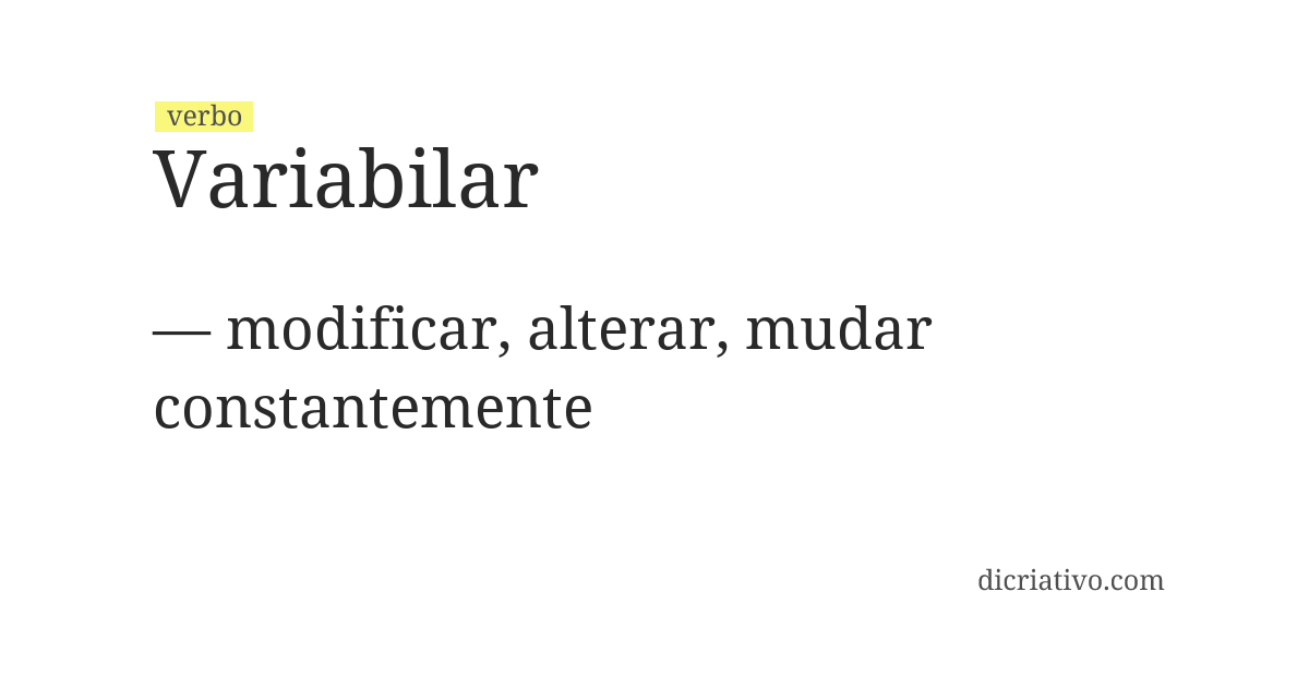 Significado de variabilar