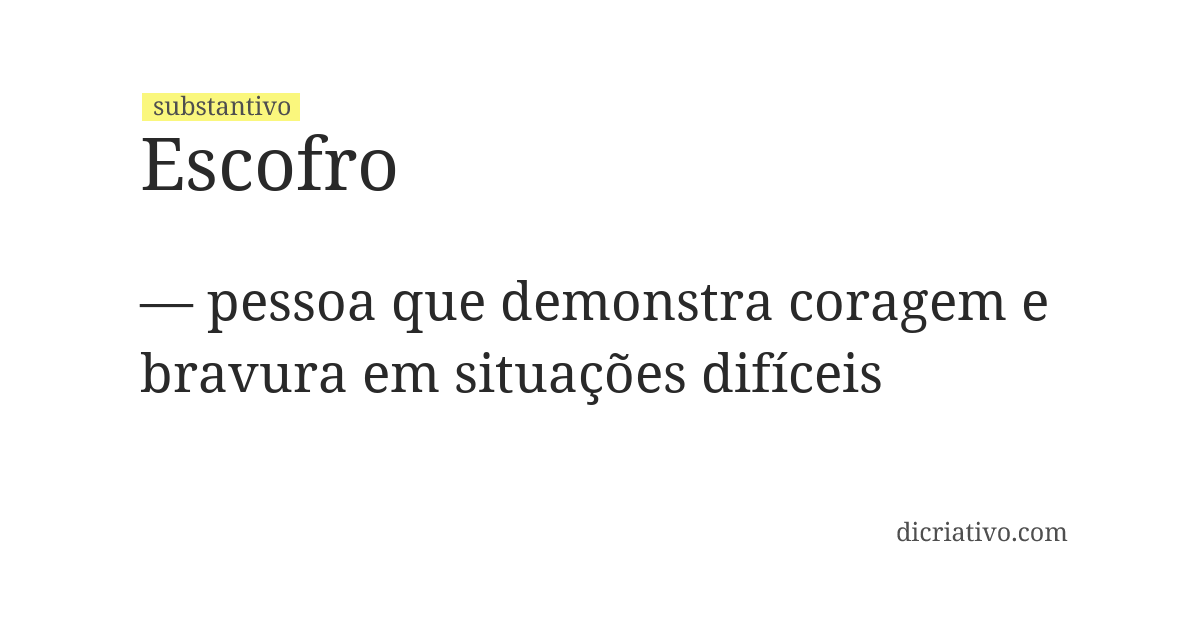 Significado de escofro