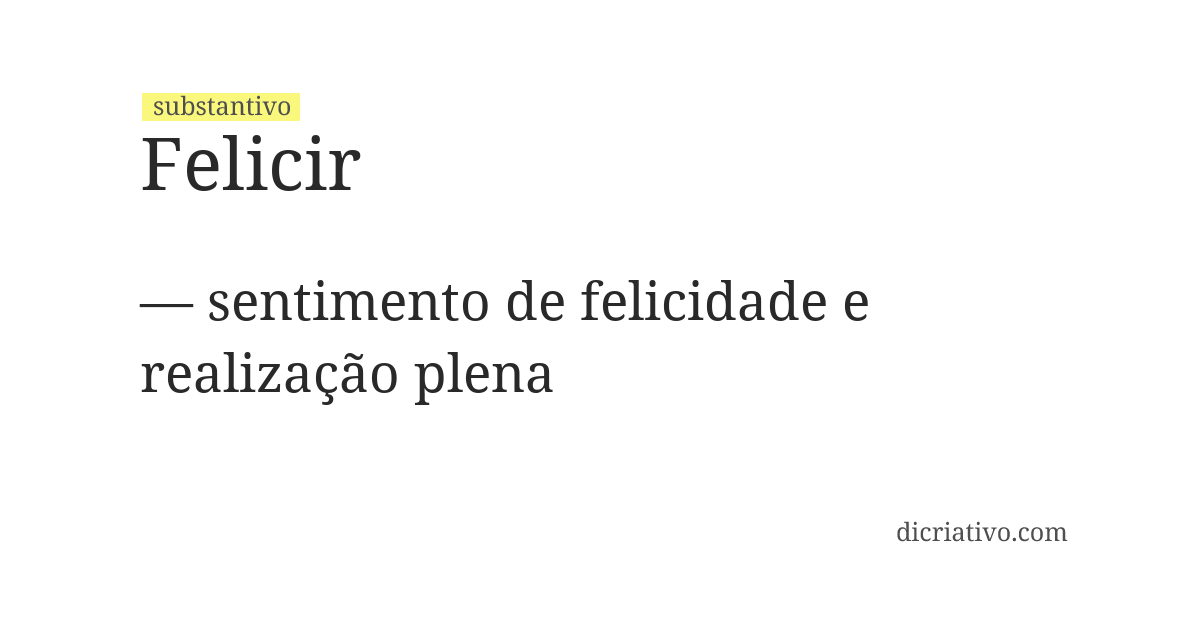 Significado de felicir
