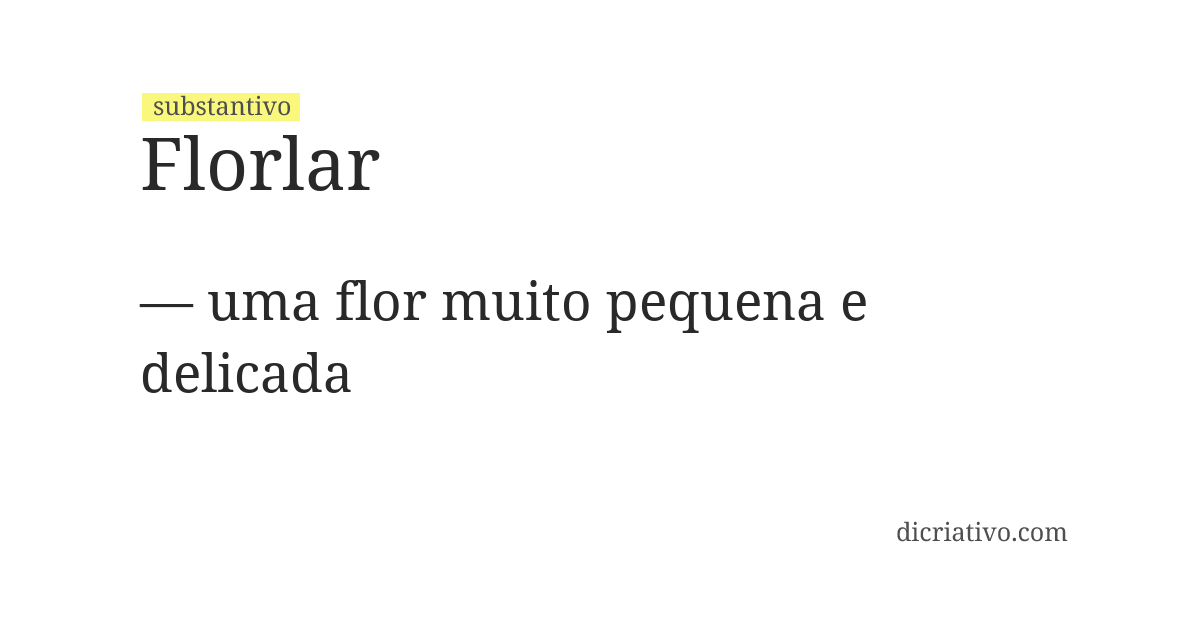 Significado de florlar