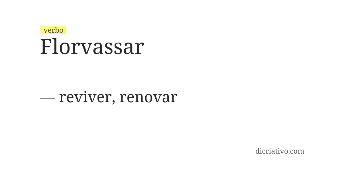 Significado de florvassar