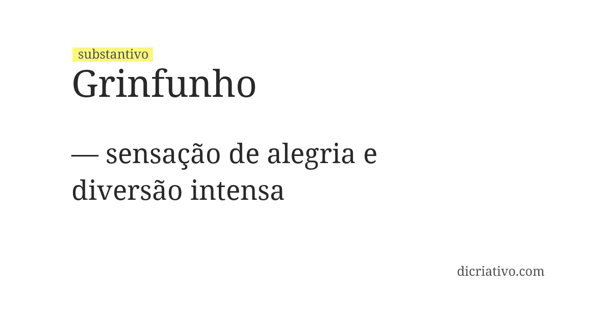 Significado de grinfunho