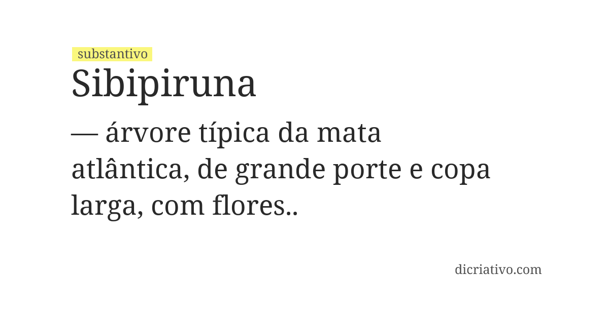Significado de sibipiruna